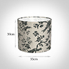 35cm Medium Cylinder Shade in Black Isabelle