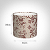 35cm Medium Cylinder Shade in Red Isabelle