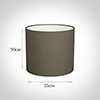 35cm Medium Cylinder Shade in Bark Satin