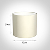 35cm Medium Cylinder Shade in Cream Satin