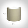 35cm Medium Cylinder Shade in Pale Smoke Satin