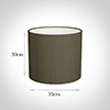 35cm Medium Cylinder Shade in Bronze Brown Silk