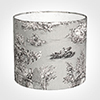 35cm Medium Cylinder Shade in Grey Pastoral Toile de Jouy