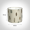 40cm Medium Cylinder Shade in Stone Featherdown