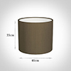 40cm Medium Cylinder Shade in Bronze Faux Silk
