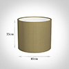 40cm Medium Cylinder Shade in Dull Gold Faux Silk