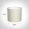 40cm Medium Cylinder Shade in Pearl Faux Silk