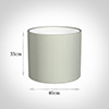 40cm Medium Cylinder Shade in Soft Grey Faux Silk