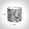 40cm Medium Cylinder Shade in Black Isabelle