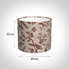 40cm Medium Cylinder Shade in Red Isabelle