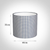 40cm Medium Cylinder Shade in Blue Longford Gingham