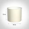 40cm Medium Cylinder Shade in Cream Satin