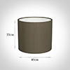 40cm Medium Cylinder Shade in Bronze Brown Silk
