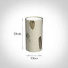 13cm Narrow Cylinder Shade in Stone Featherdown