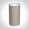 13cm Narrow Cylinder in Limestone Herringbone Lovat Tweed