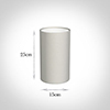 15cm Narrow Cylinder Shade in Off White Waterford Linen