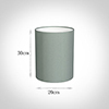 20cm Narrow Cylinder Shade in Aquamarine Faux Silk