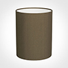 20cm Narrow Cylinder Shade in Bronze Faux Silk