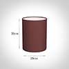 20cm Narrow Cylinder Shade in Old Red Faux Silk