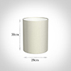 20cm Narrow Cylinder Shade in Pearl Faux Silk