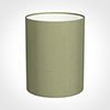 20cm Narrow Cylinder Shade in Pale Green Faux Silk