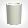 20cm Narrow Cylinder Shade in Soft Grey Faux Silk