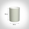 20cm Narrow Cylinder Shade in Soft Grey Faux Silk