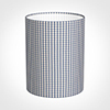 20cm Narrow Cylinder Shade in Blue Longford Gingham