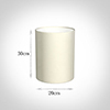 20cm Narrow Cylinder Shade in Cream Satin