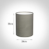 20cm Narrow Cylinder Shade in Pewter Satin
