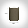 20cm Narrow Cylinder Shade in Bronze Brown Silk