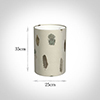 25cm Narrow Cylinder Shade in Stone Featherdown