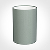 25cm Narrow Cylinder Shade in Aquamarine Faux Silk