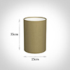 25cm Narrow Cylinder Shade in Dull Gold Faux Silk
