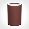 25cm Narrow Cylinder Shade in Old Red Faux Silk