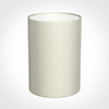 25cm Narrow Cylinder Shade in Pearl Faux Silk