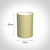 25cm Narrow Cylinder Shade in Wheat Faux Silk