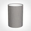 25cm Narrow Cylinder Shade in Grey Longford Gingham