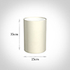 25cm Narrow Cylinder Shade in Cream Satin