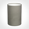 25cm Narrow Cylinder Shade in Pewter Satin