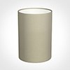 25cm Narrow Cylinder Shade in Pale Smoke Satin