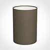 25cm Narrow Cylinder Shade in Bronze Brown Silk