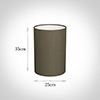 25cm Narrow Cylinder Shade in Bronze Brown Silk