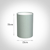 25cm Narrow Cylinder Shade in French Grey Silk