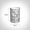 25cm Narrow Cylinder Shade in Grey Pastoral Toile de Jouy