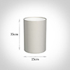 25cm Narrow Cylinder Shade in Off White Waterford Linen
