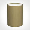 30cm Narrow Cylinder Shade in Dull Gold Faux Silk