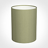 30cm Narrow Cylinder Shade in Pale Green Faux Silk