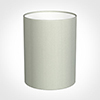 30cm Narrow Cylinder Shade in Soft Grey Faux Silk