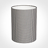 30cm Narrow Cylinder Shade in Grey Longford Gingham